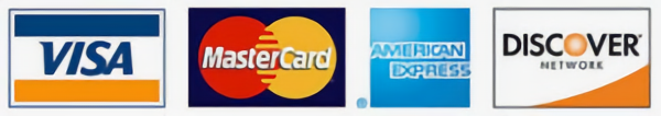Credit cards we accept